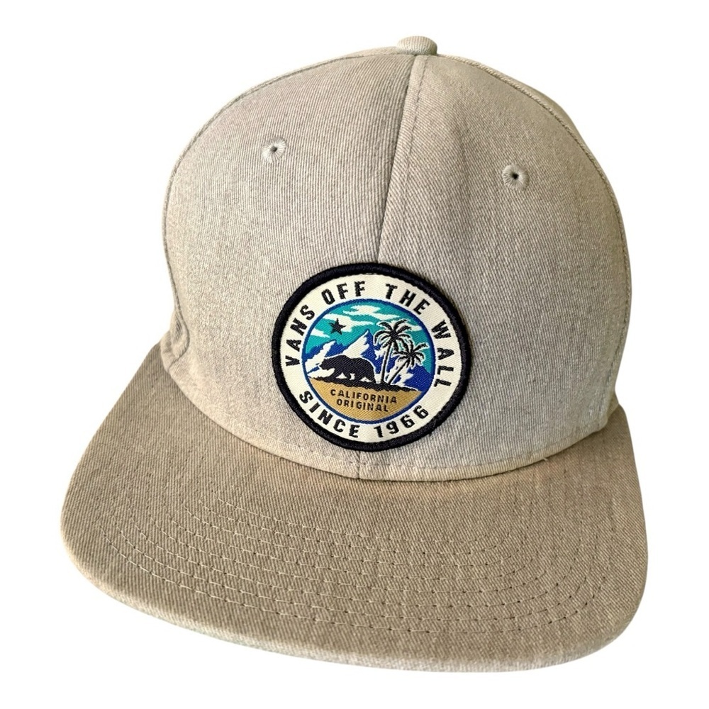 Vans Gray Snapback Hat with Logo Patch